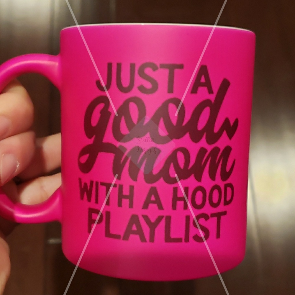 Just aGood mom with a hood playlist coffee cup mug